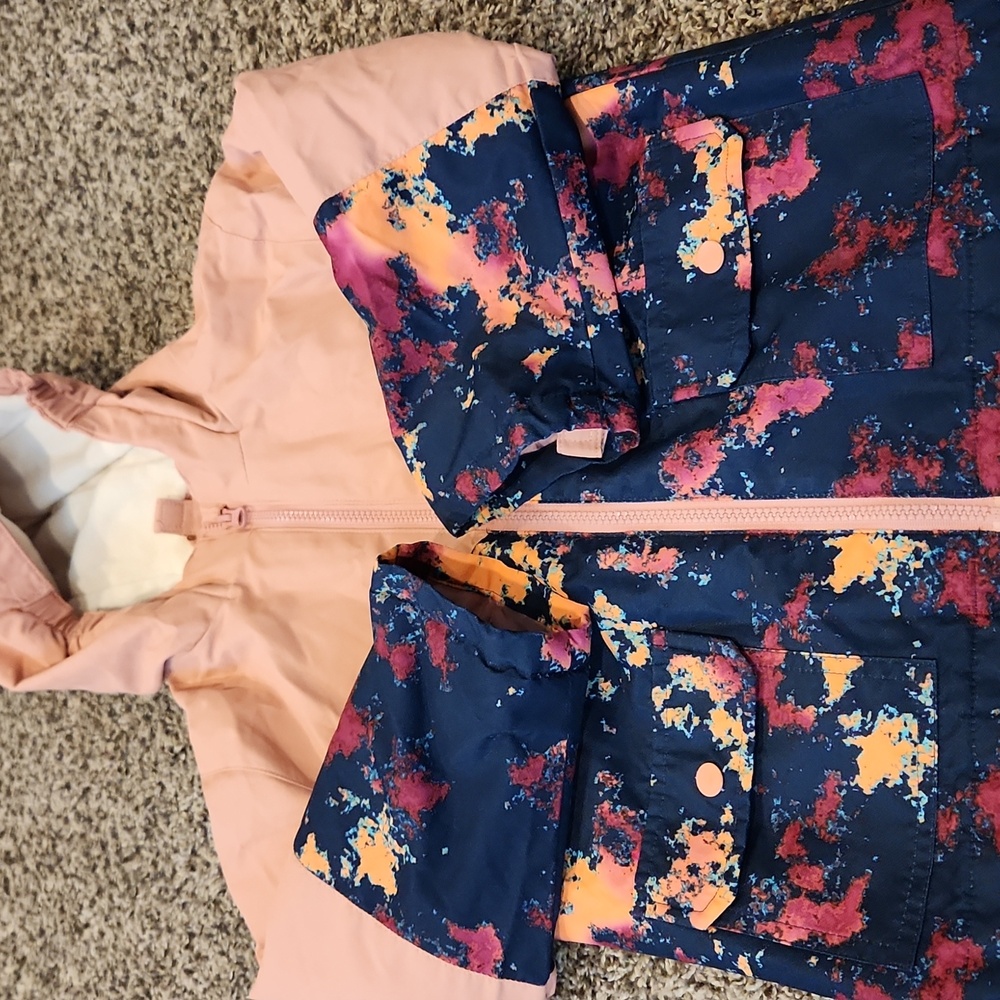 SWISS TECH Girls Pink and Blue Puffer Winter Coat Jacket Sz 5T
